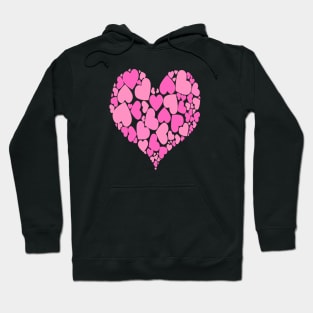 A Heart Of Hearts Romantic Design Pastel Pink Shades Hoodie